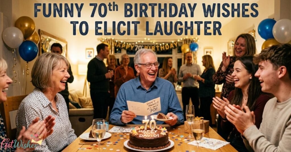 Funny 70th Birthday Wishes to Elicit Laughter