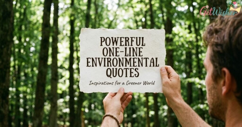 Powerful One-Line Environmental Quotes