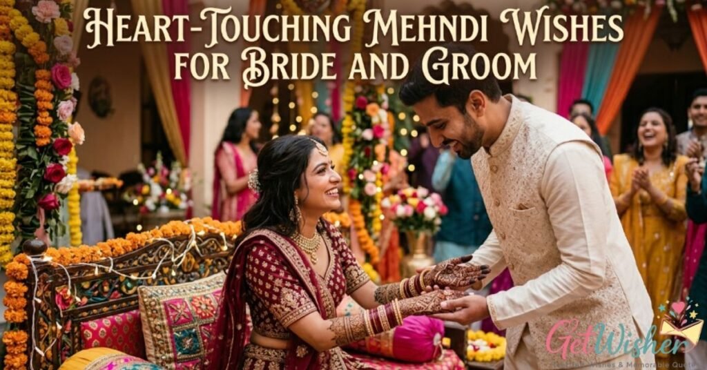 Heart-touching Mehndi Wishes for Bride and Groom