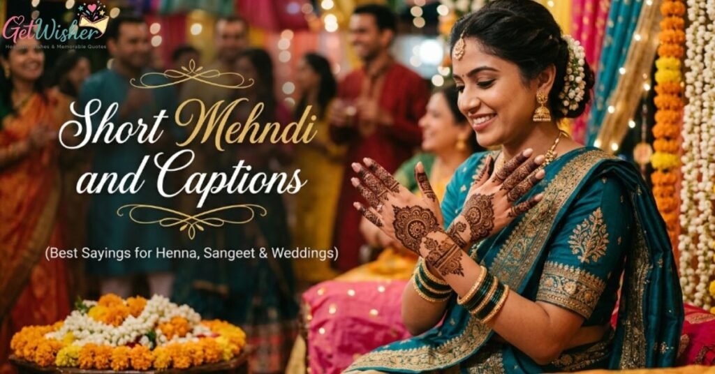 Short Mehndi Wishes and Captions