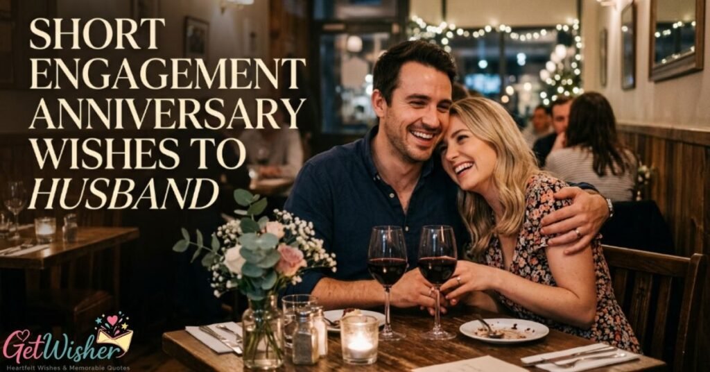 Short Engagement Anniversary Wishes to Husband