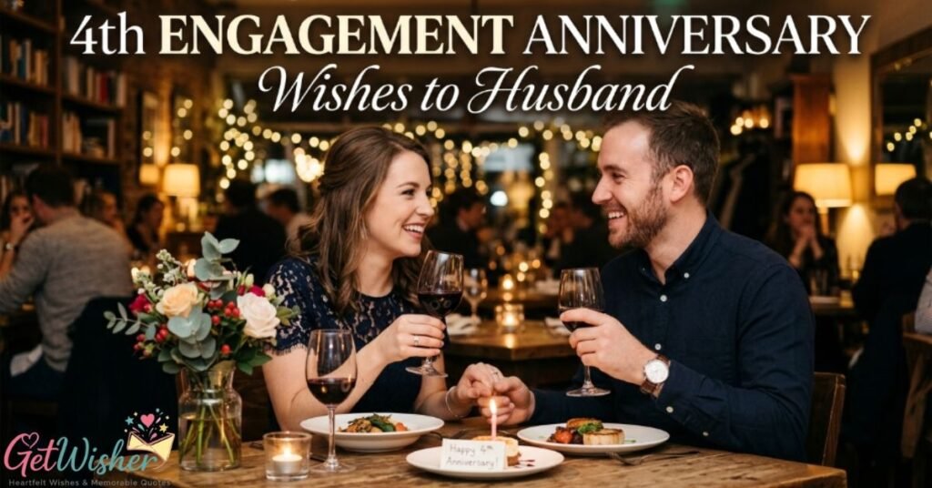 4th Engagement Anniversary Wishes to Husband