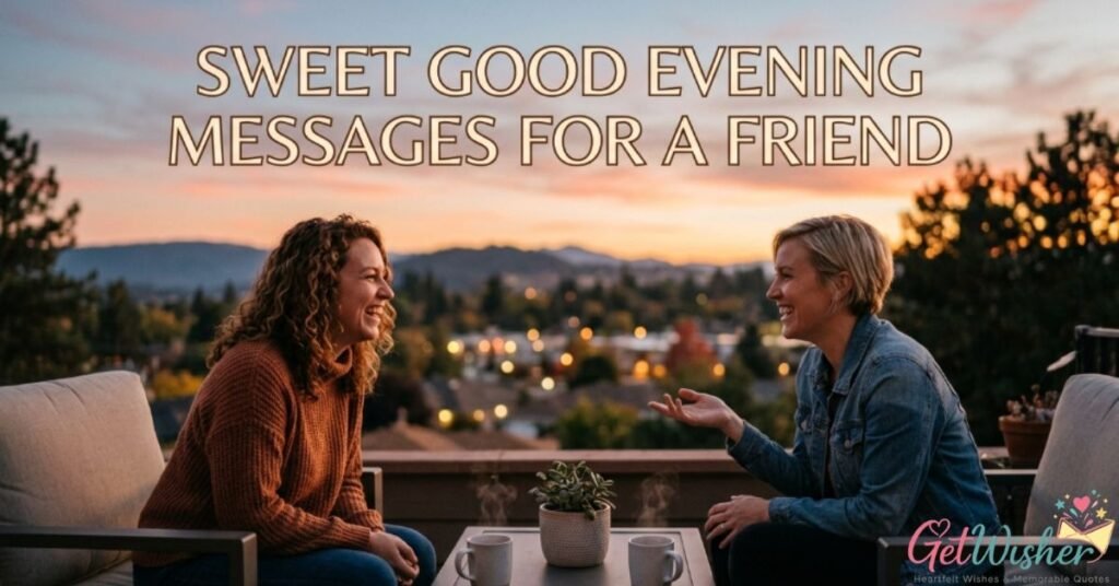 Sweet Good Evening Messages for a Friend