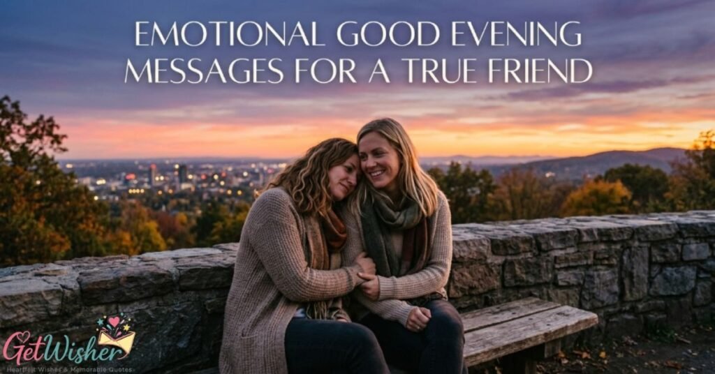 Emotional Good Evening Messages for a True Friend
