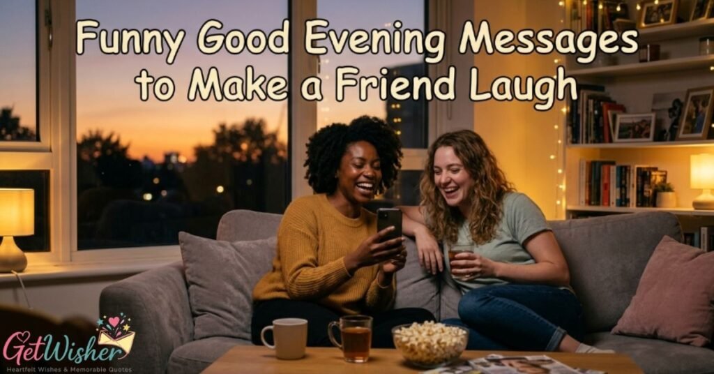 Funny Good Evening Messages to Make a Friend Laugh