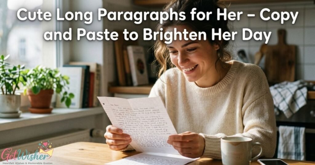 Cute Long Paragraphs for Her – Copy and Paste to Brighten Her Day