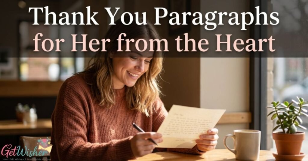 Thank You Paragraphs for Her from the Heart