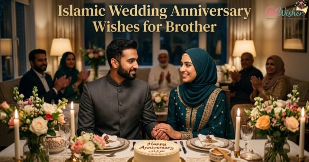 Islamic Wedding Anniversary Wishes for Brother