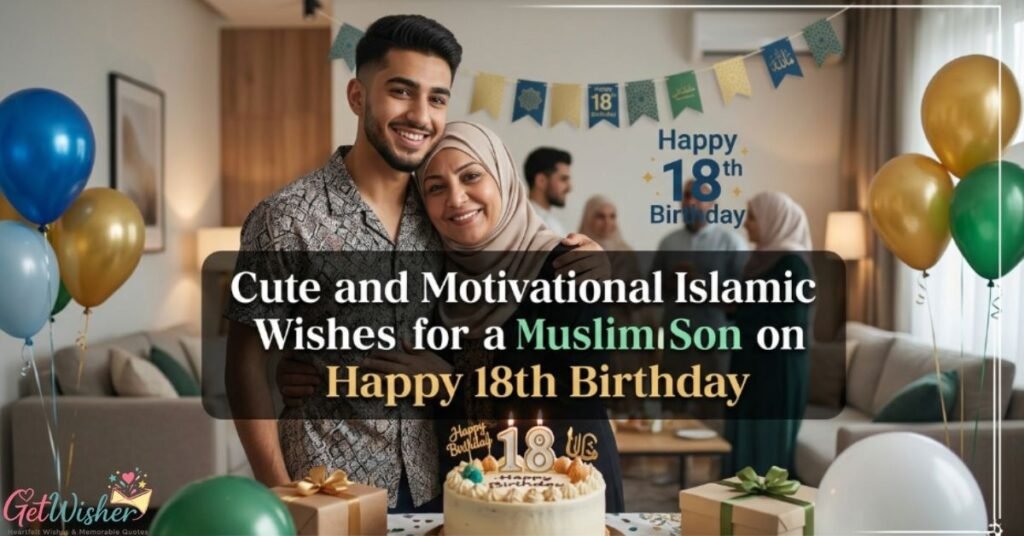 Cute and Motivational Islamic Wishes for a Muslim Son on Happy 18th Birthday