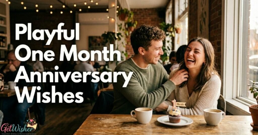 Playful One Month Anniversary Wishes