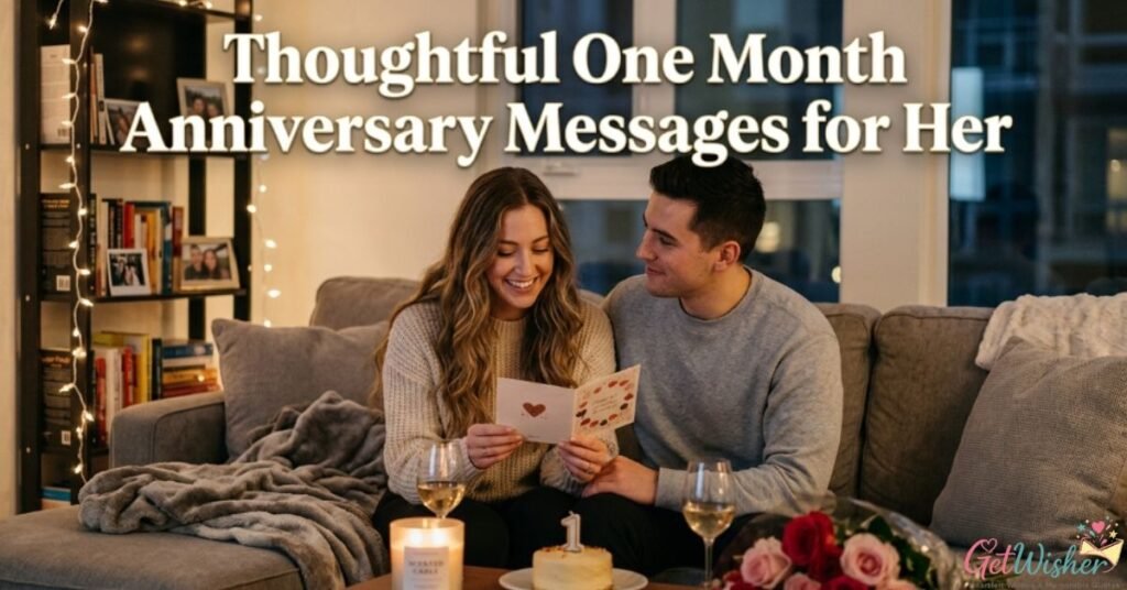 Thoughtful One Month Anniversary Messages for Her