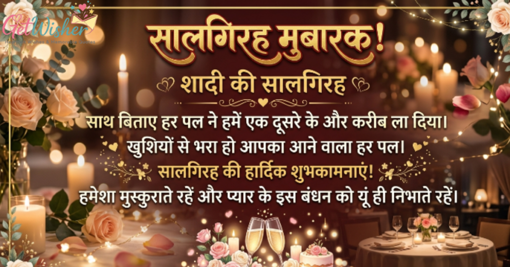 Short And Sweet Anniversary Wishes In Hindi
