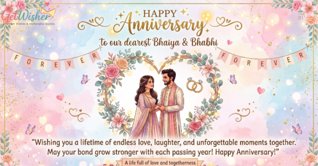 Special Anniversary Wishes For Bhaiya Bhabhi