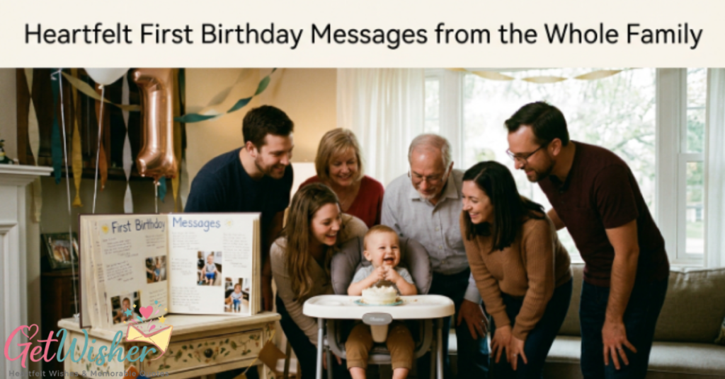 Heartfelt First Birthday Messages from the Whole Family