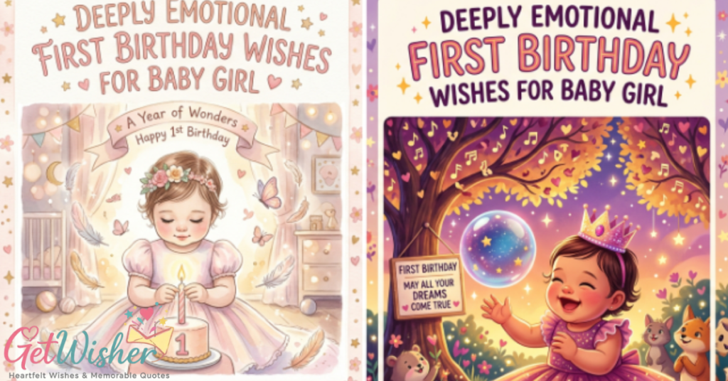 Deeply Emotional First Birthday Wishes for Baby Girl