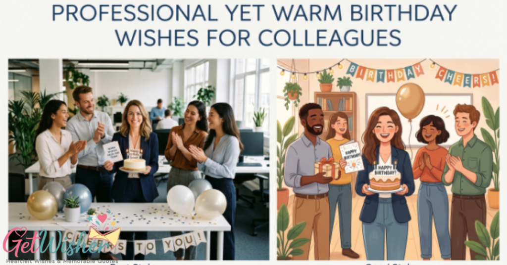 Professional Yet Warm Birthday Wishes for Colleagues