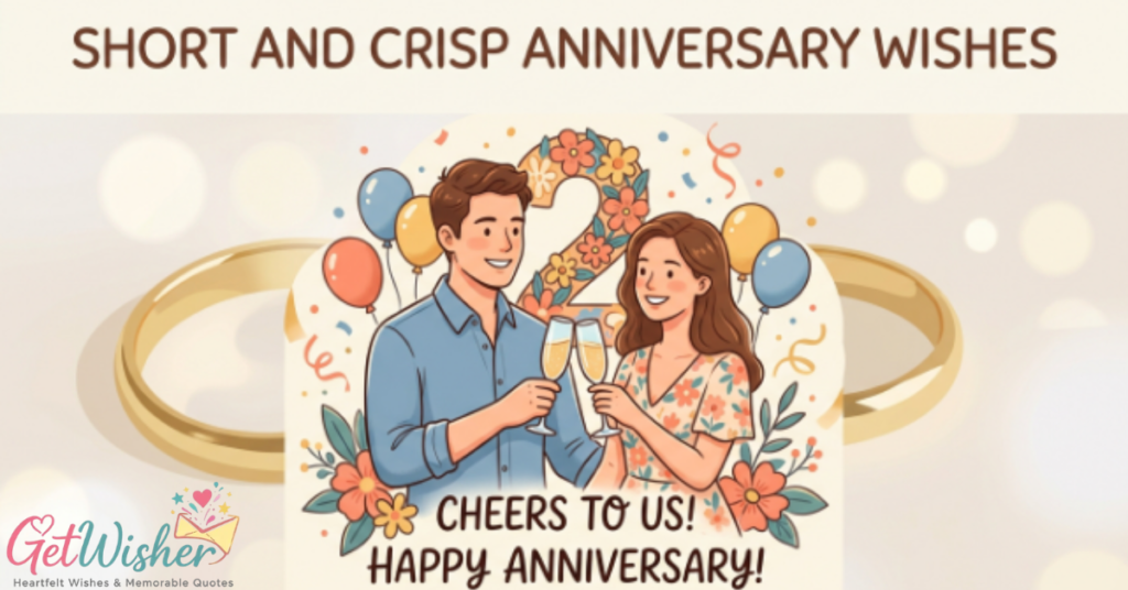 Short And Crisp Anniversary Wishes