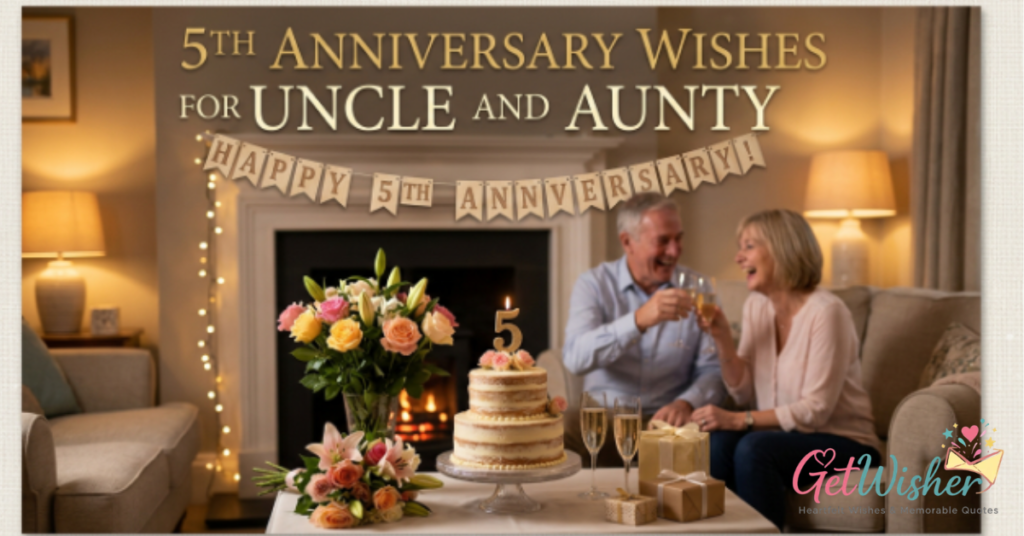 5th Anniversary Wishes for Uncle and Aunty