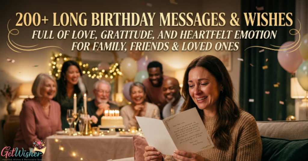 200+ Long Birthday Messages & Wishes Full of Love, Gratitude, and Heartfelt Emotion for Family, Friends & Loved Ones