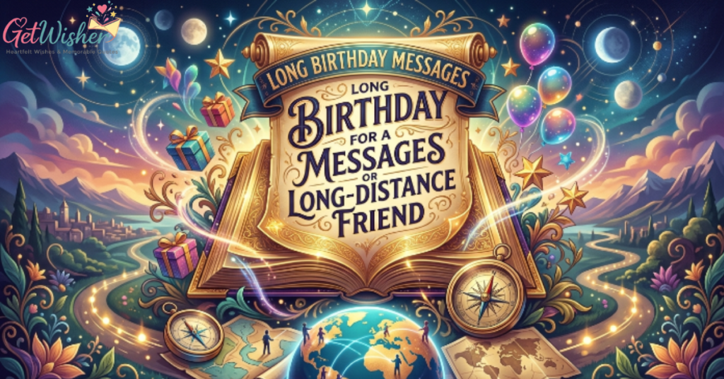 Long Birthday Messages for a New or Long-Distance Friend