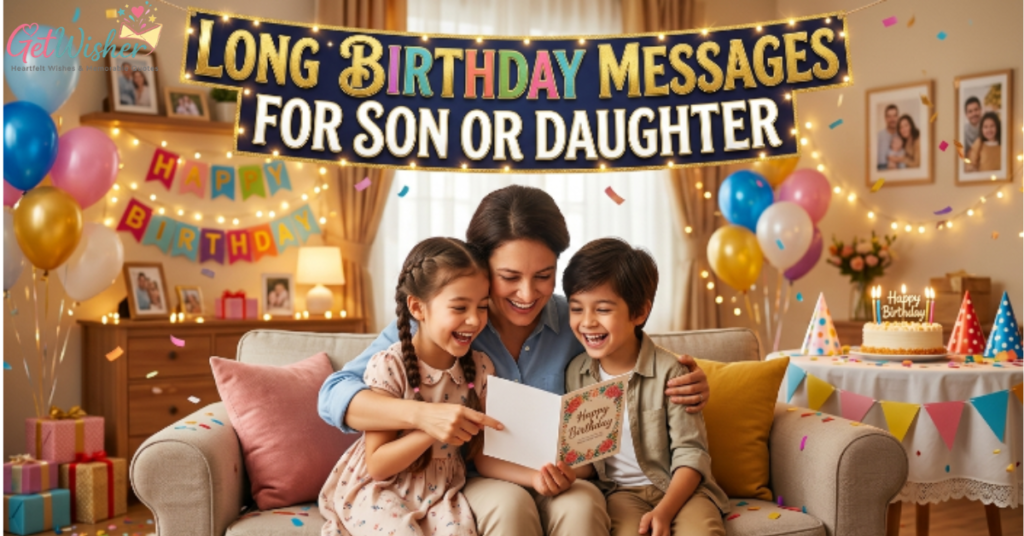 Long Birthday Messages for Son or Daughter